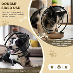 BONTHEE adjustable-use cone easily sizes to fit your pet's neck.