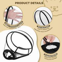Bonthee dog cone soft-edges-padding protects neck without chafing.