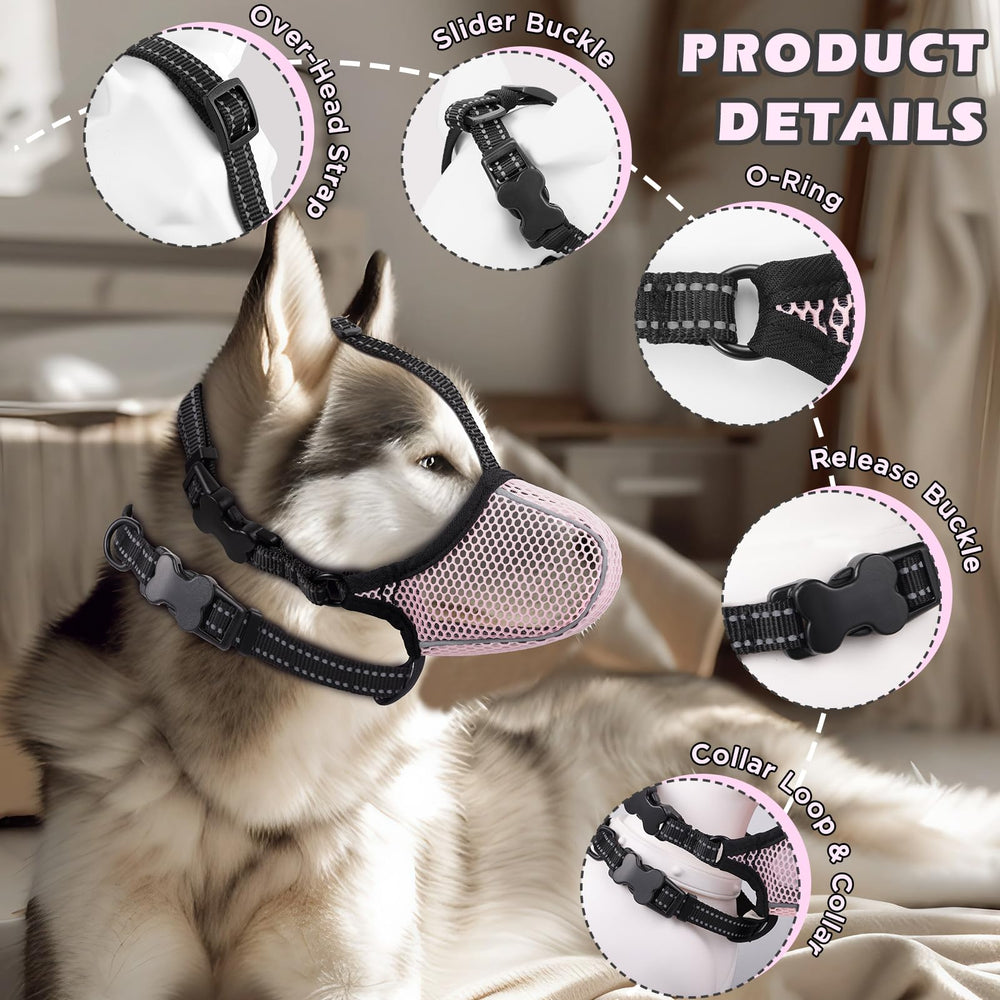 BONTHEE dog muzzle adjustable straps ensure secure fit during walks