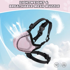 BONTHEE dog muzzle allows panting and drinking for comfort on walks