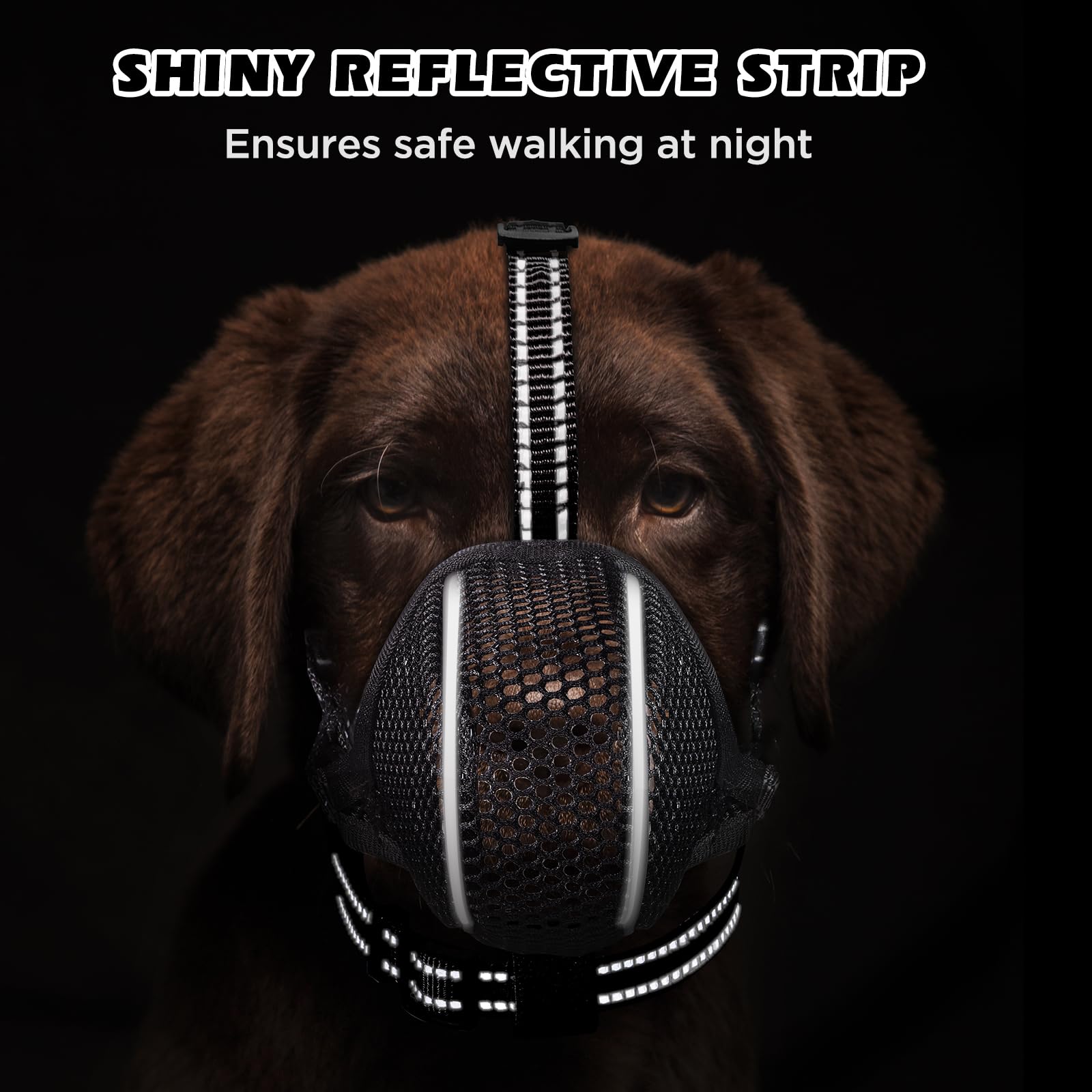 BONTHEE dog muzzle foldable design for easy storage.