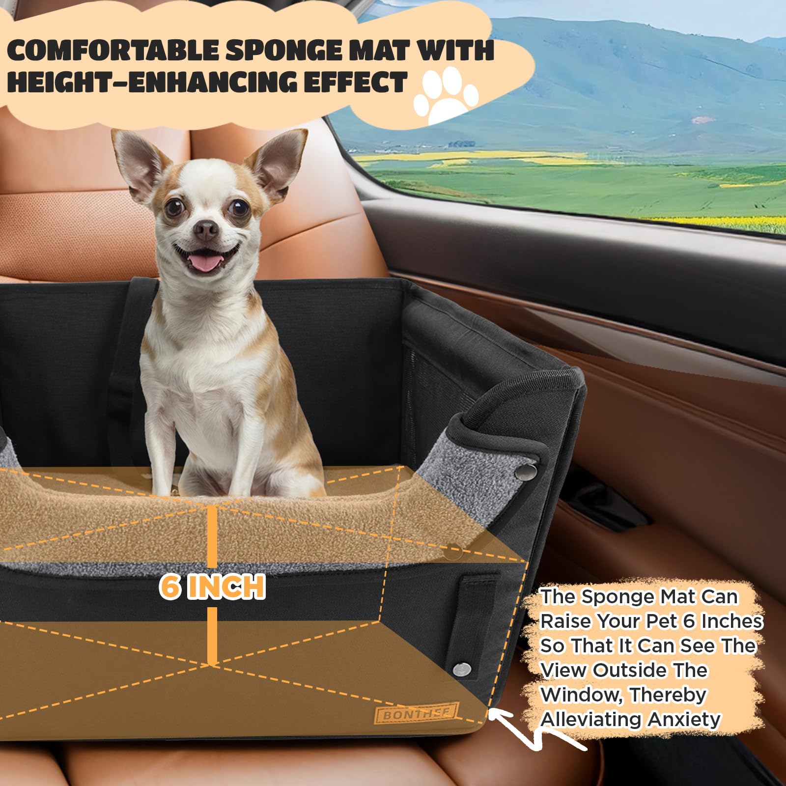 BONTHEE portable design doubles as a cozy bed for home or travel.