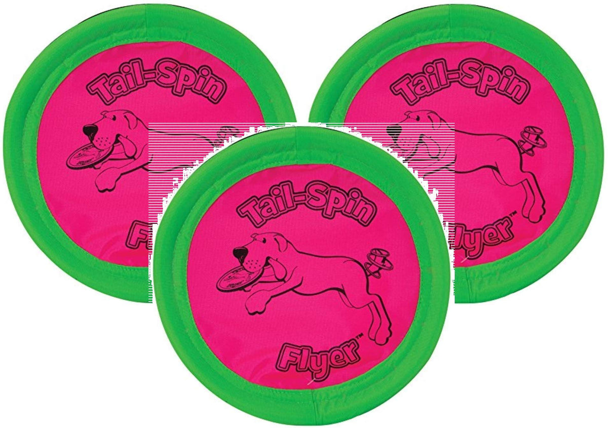 Booda Tail-Spin Flyer 7-inch dog toy ready for fetch and water play