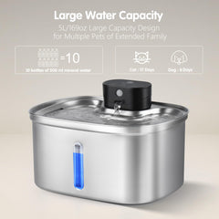 BOORCA 304 stainless steel tank highlights durable, easy-to-clean hydration surface