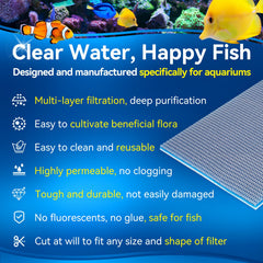 Borlech multilayer foam filter pad assembly showing deep filtration and easy maintenance