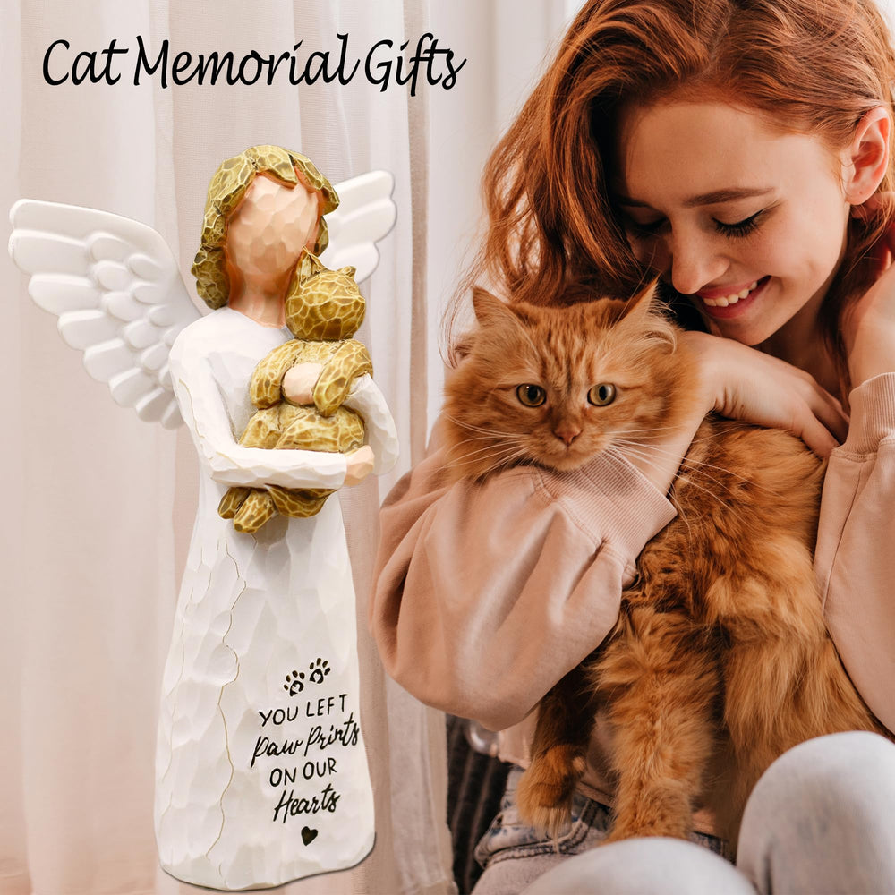BORLESTA cat memorial figurine 5.1 inches tall for pet remembrance