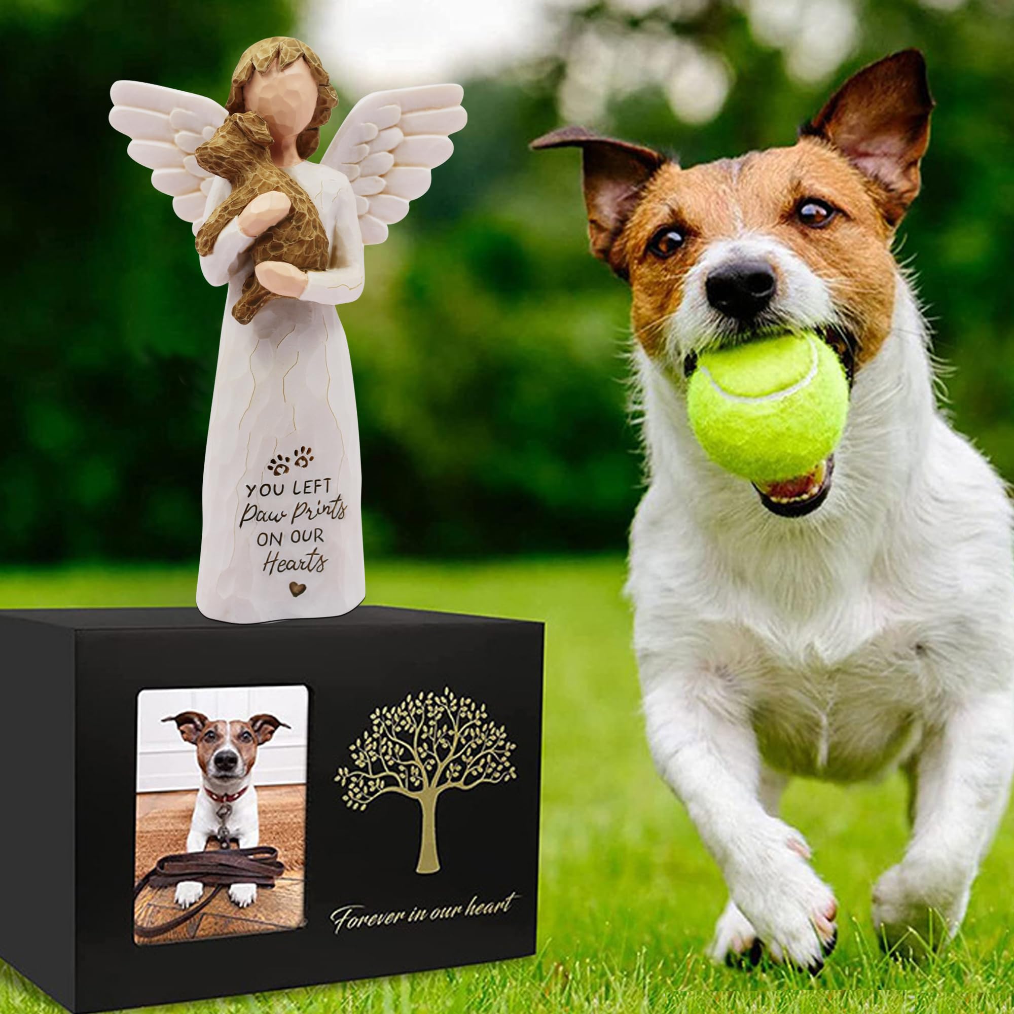 BORLESTA dog memorial angel figurine bedside-display provides a daily reminder of a cherished companion