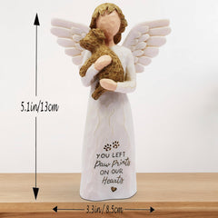 BORLESTA dog memorial angel figurine hand-painted-detail showcases craftsmanship for a personal memorial