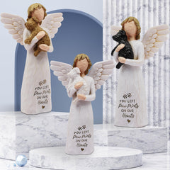 Borlesta hand-painted-dog-angel-figurine adds warmth to any memory display