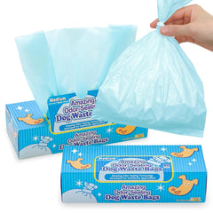 BOS Amazing Odor-Sealing bags in box for easy storage during walks