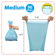 BOS amazing odor sealing light blue bags closeup showing sturdy material