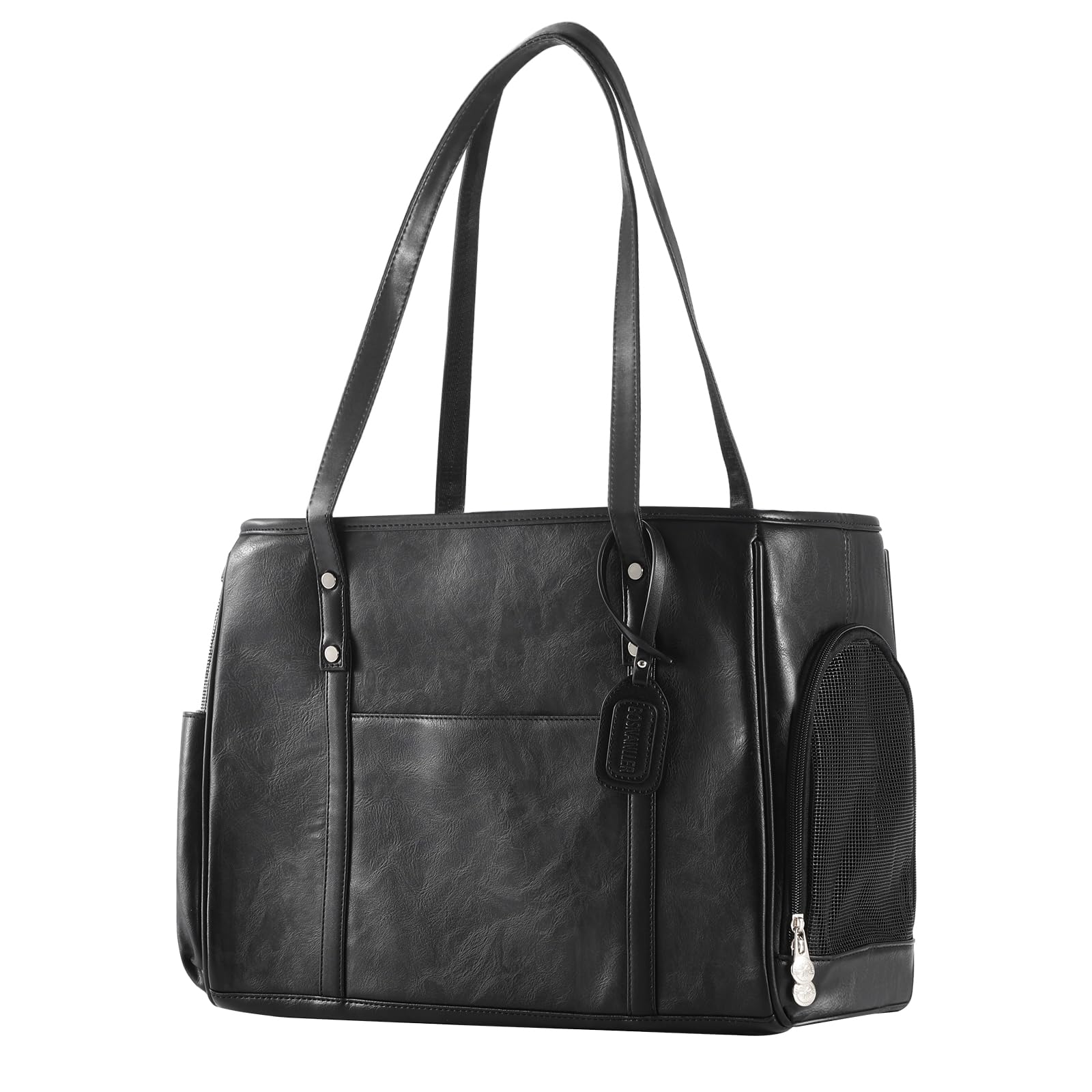 Bosnanller Airline-Approved Soft-Sided Tote fits under-seat for convenient trips.