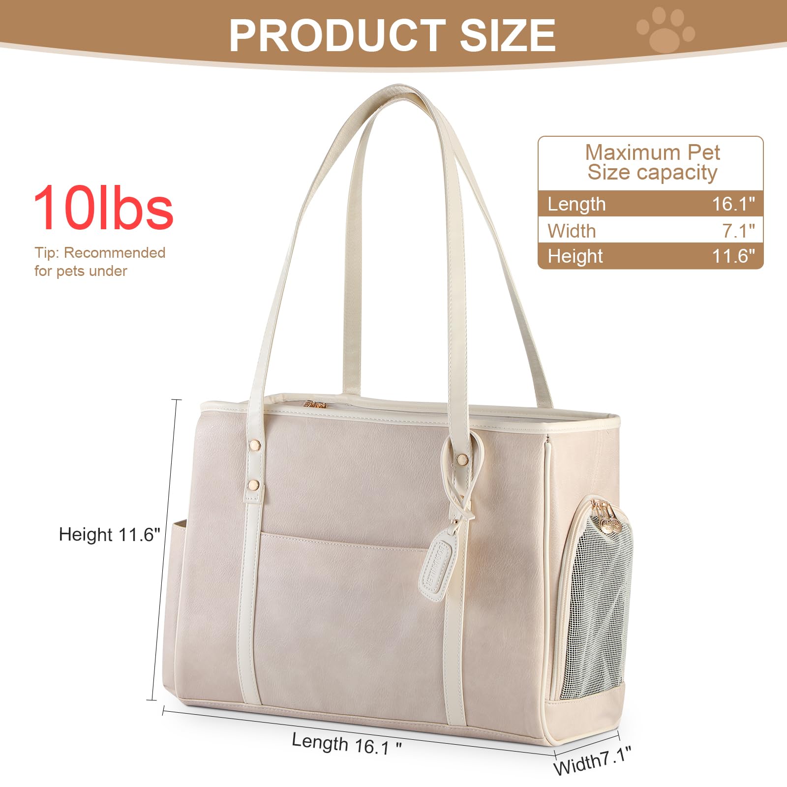 Bosnanller premium leather cat carrier bag blends luxe style with secure transport.
