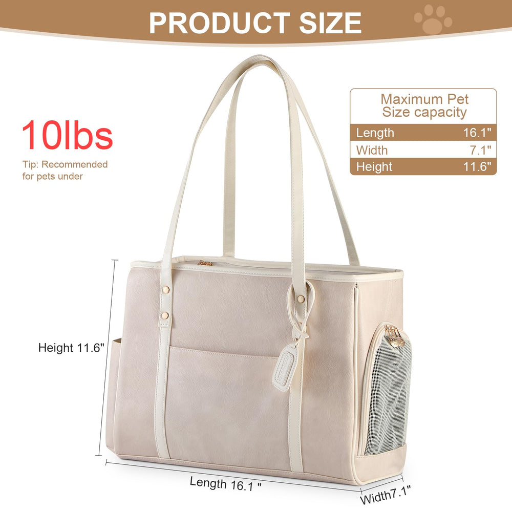 Bosnanller premium leather cat carrier bag blends luxe style with secure transport.