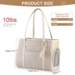 Bosnanller premium leather cat carrier bag blends luxe style with secure transport.