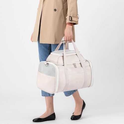 Bosnanller carrier beige fold-flat design for compact storage