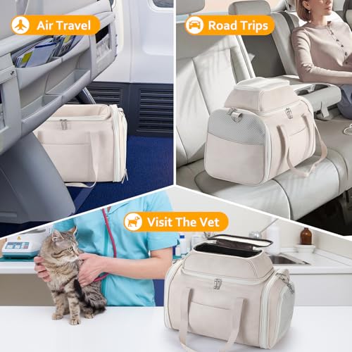 Bosnanller carrier beige padded shoulder strap and handles for comfortable transport