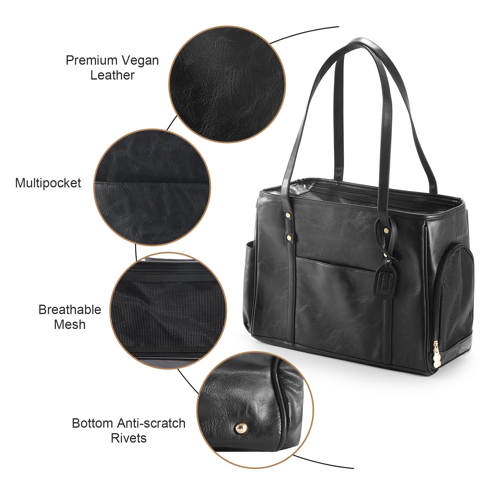 Bosnanller Vegan Leather Durable Frame offers sturdy structure with stylish appearance.