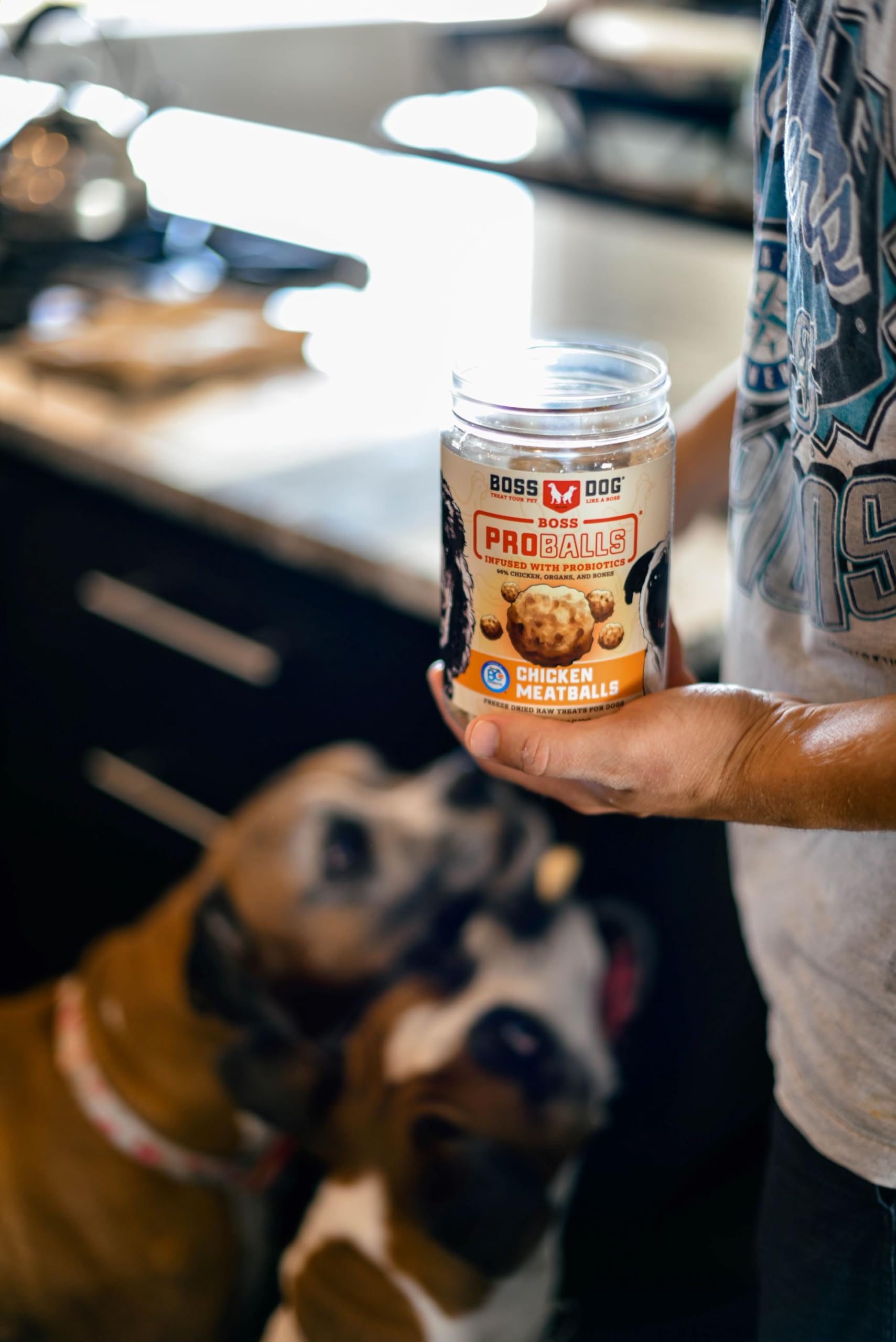 Boss Dog ProBalls enjoyed by dogs and cats as versatile rewards.