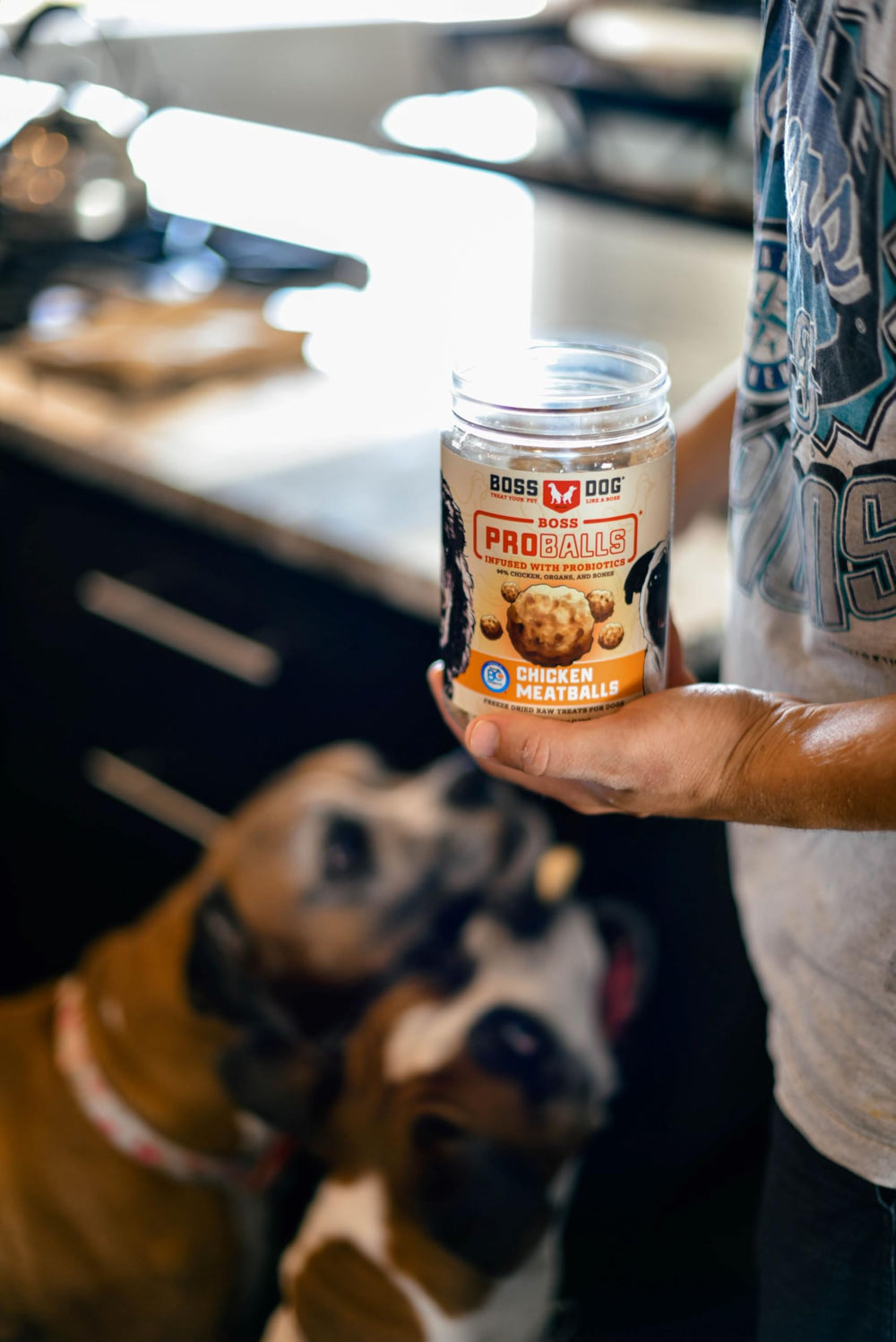 Boss Dog ProBalls enjoyed by dogs and cats as versatile rewards.