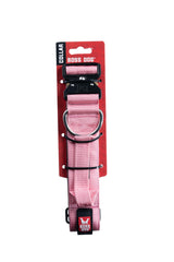 Boss Dog Tactical Collar pink large front view with rugged nylon for daily adventures