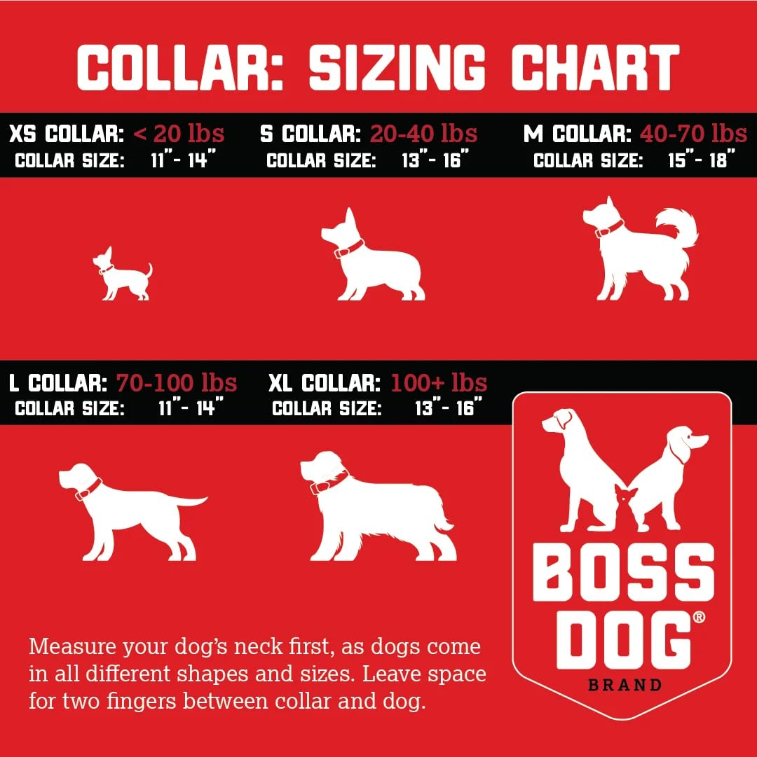 Size chart example highlighting the X-Large fit for 20-28 inch necks