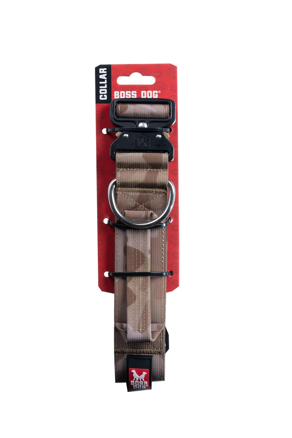 Boss Dog Tactical Collar front view highlights rugged durability for daily adventures