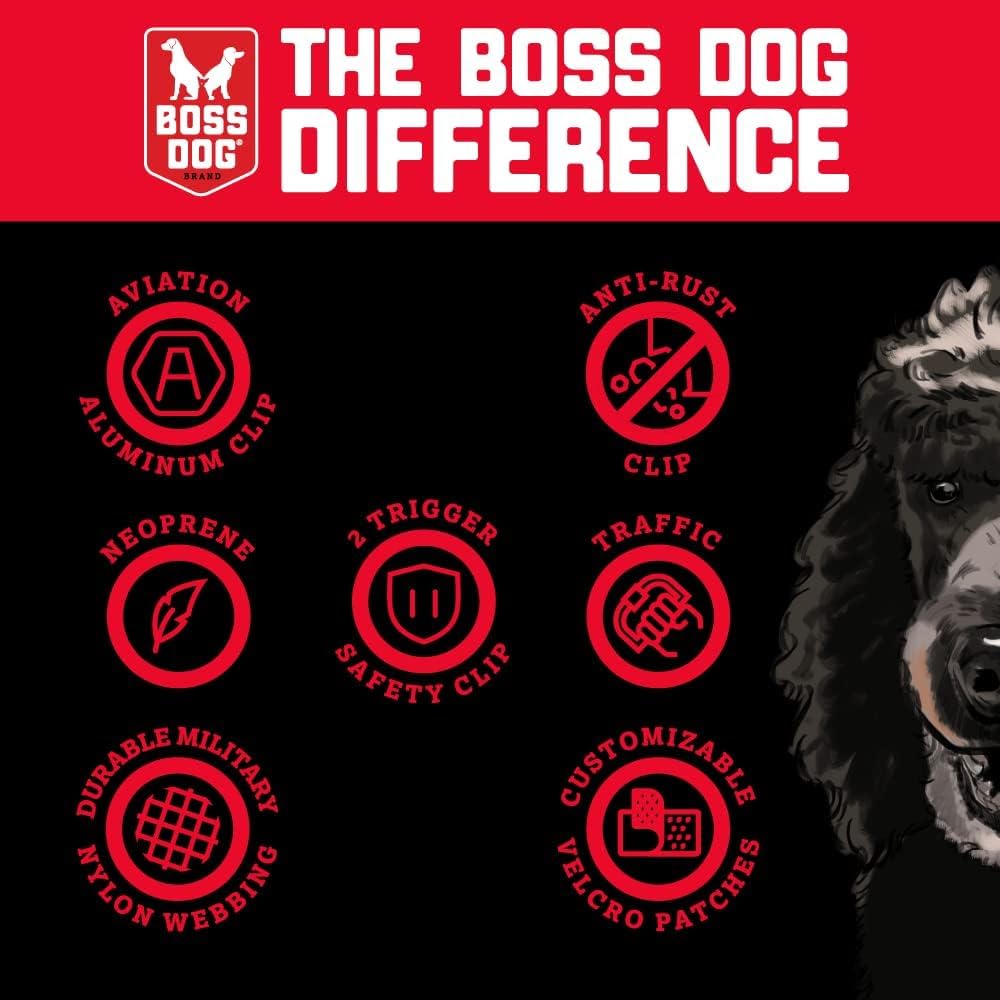 Boss Dog Tactical Leash pink neoprene detail emphasizing comfort against the hand