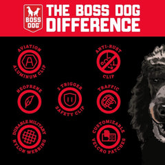 Boss Dog Tactical Leash pink neoprene detail emphasizing comfort against the hand