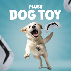 Both Tails interactive squeaky dog toy—keeps dogs engaged during fetch.