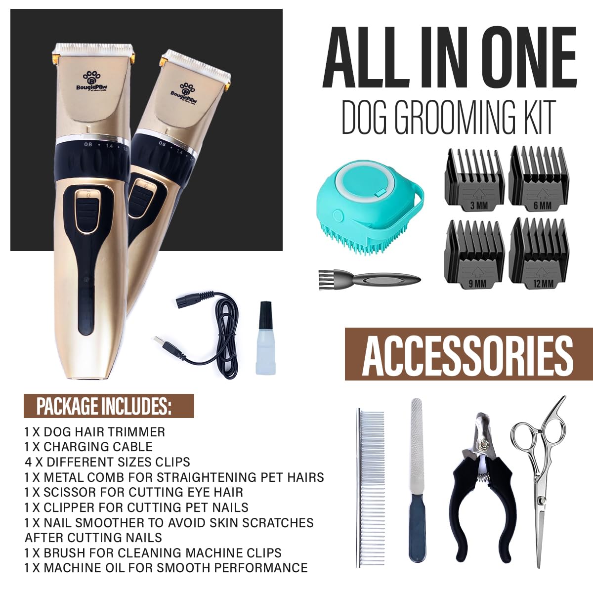 BougiePaw dog paw clippers deliver precise trimming for thick coats.