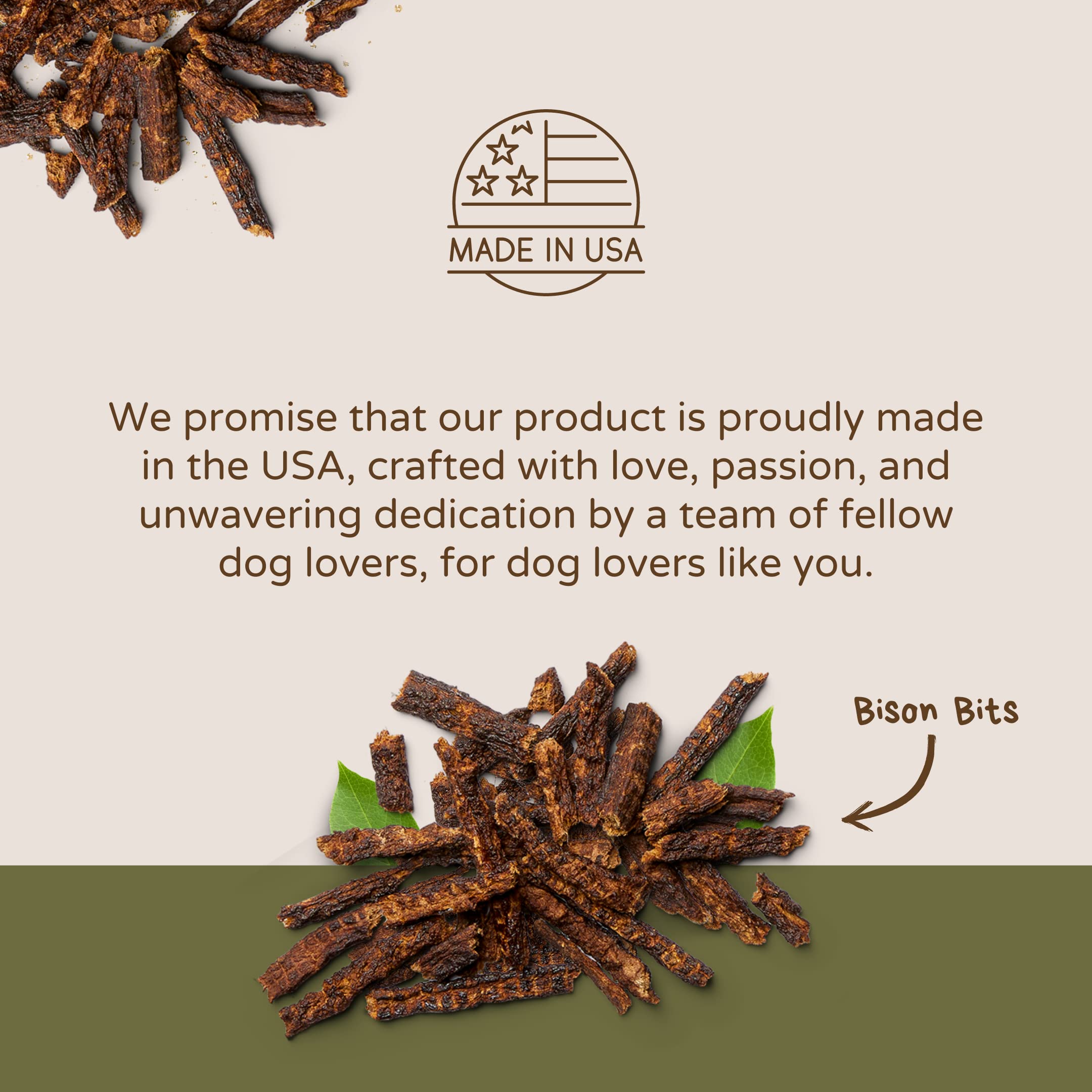 Boulder Dog Food Company Bison Bits serving bowl nutrient-dense snack