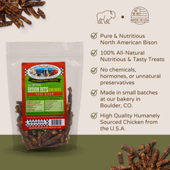 Boulder Dog Food Company Bison Bits treat texture close-up protein-rich snack