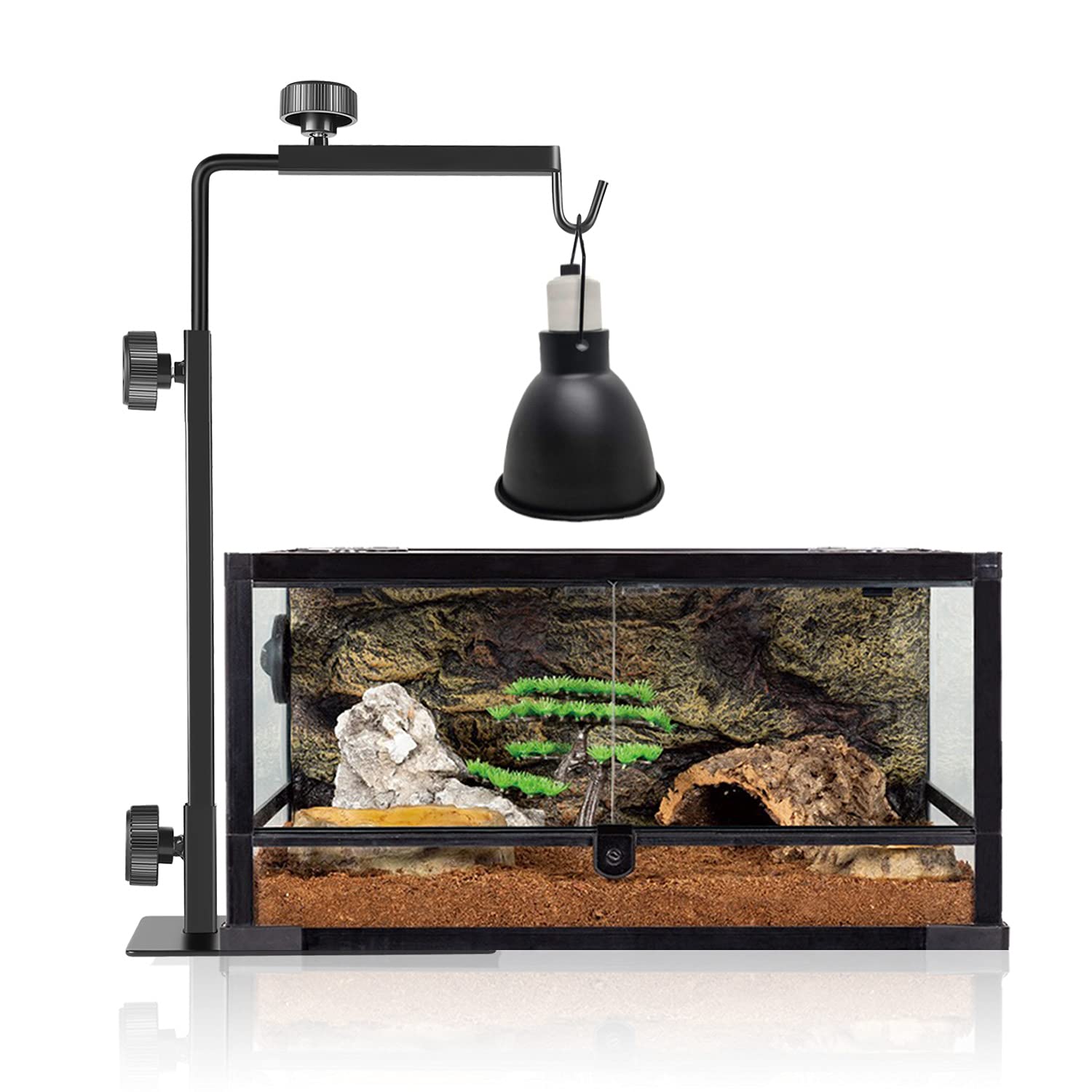 BOURDSERK reptile lamp stand easy installation for rapid setup