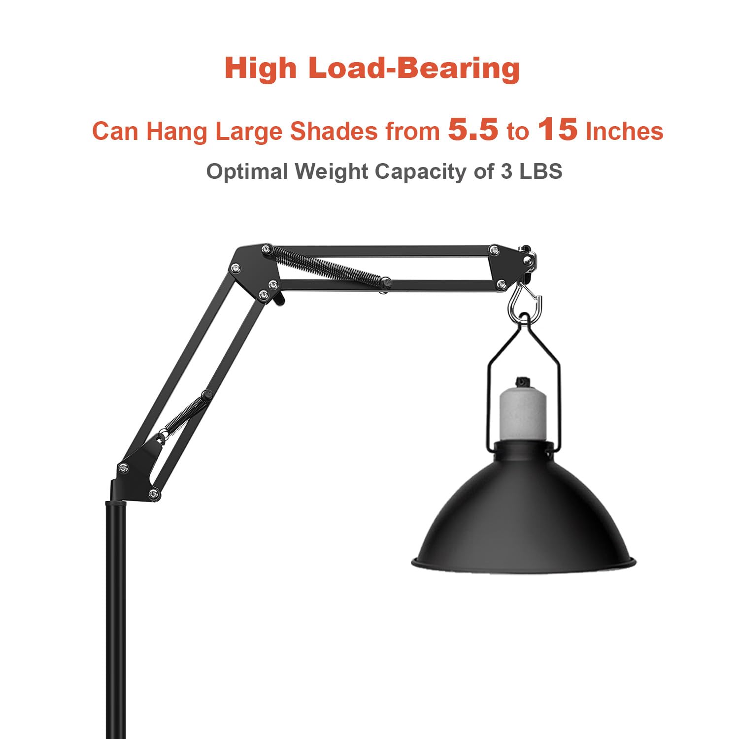 BOURDSERK Reptile Lamp Stand floor-use option supports floor placement and stability.