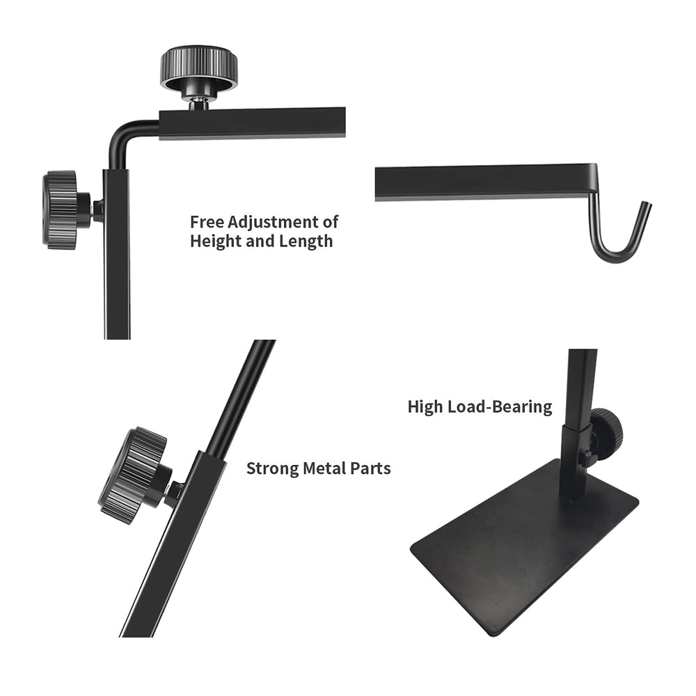 BOURDSERK reptile lamp stand is terrarium-friendly and compatible with multiple enclosures