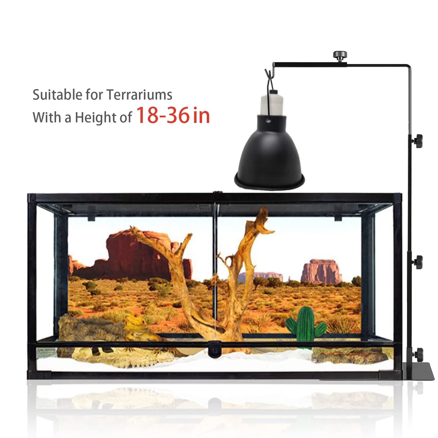 BOURDSERK reptile metal lamp stand hanging-lampshade-attachments lets you suspend shades easily.