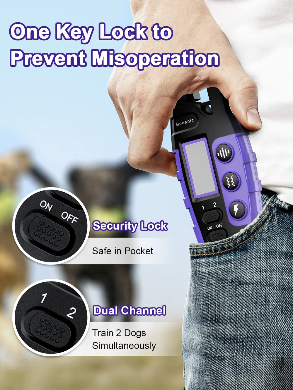 Bousnic compact lightweight collar fitting small to large dogs during walks