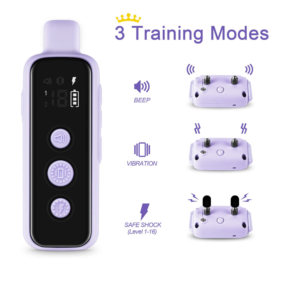 Bousnic dog collar receiver on dog shows slim, lightweight fit