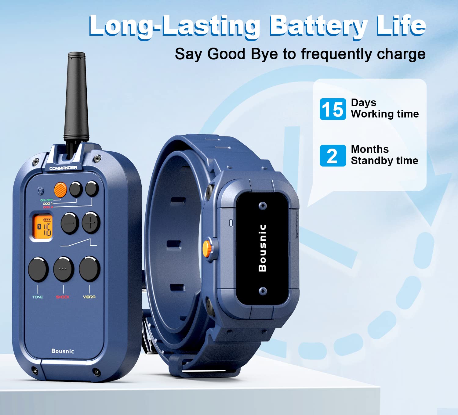 BOUSNIC rechargeable battery offers up to 60 days standby for convenience.