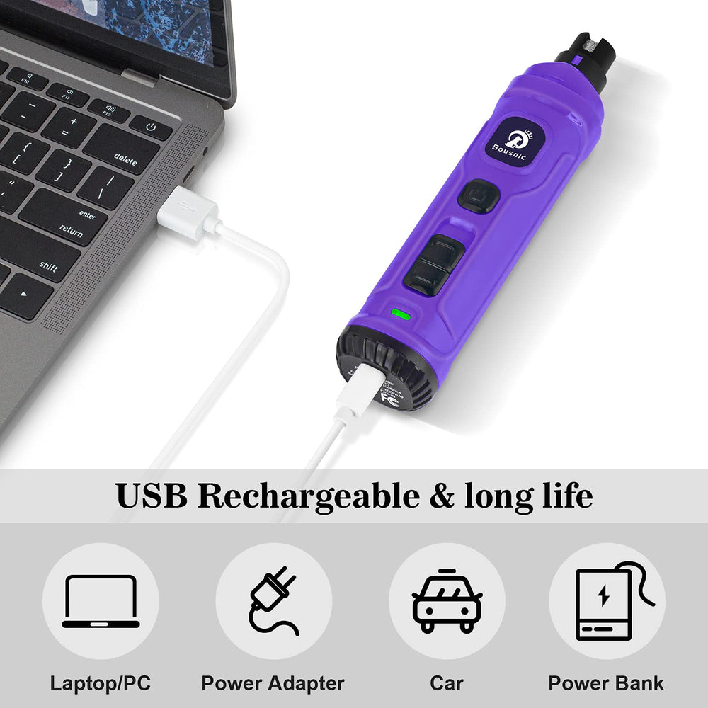 BOUSNIC ergonomic, lightweight handle supports comfortable extended grooming.