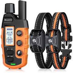 BOUSNIC dog shock collar remote with 3300ft range for backyard training.