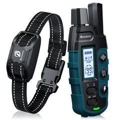 BOUSNIC dog shock collar remote enables long-range training for safer outdoor walks.
