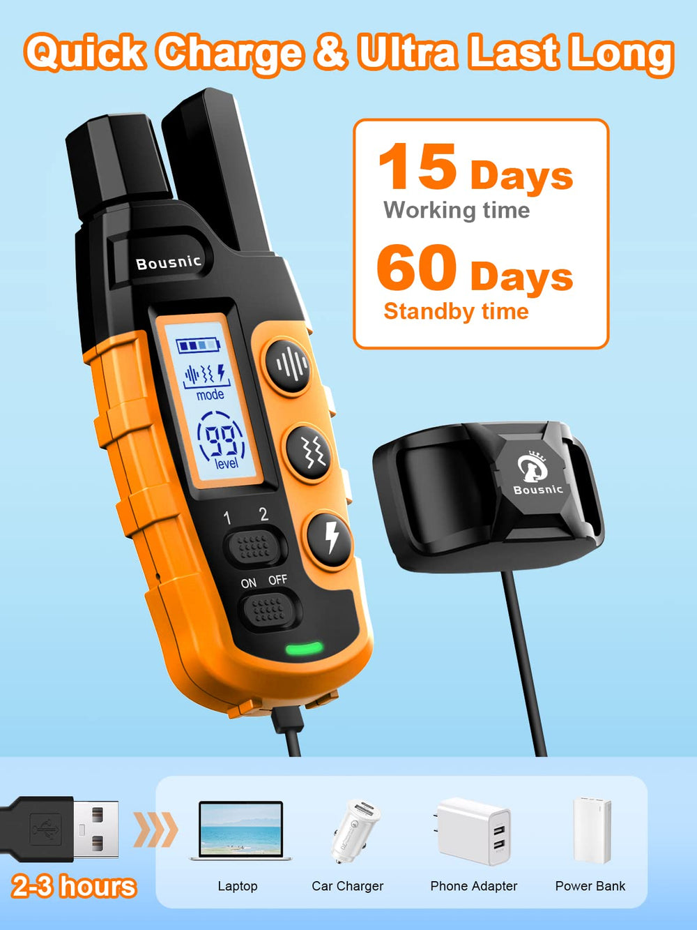 BOUSNIC security lock and dual channels prevent misoperation during training.