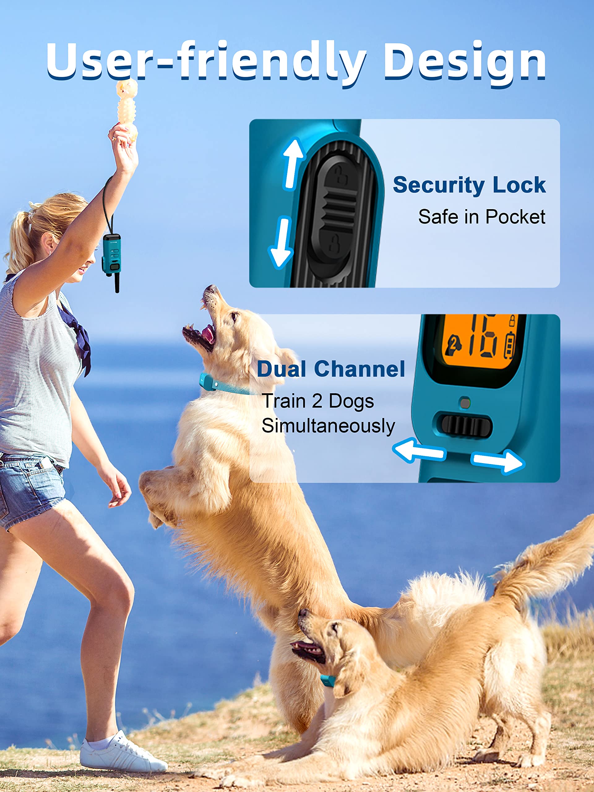 Bousnic compact receiver neck sits comfortably on dogs of all sizes.