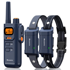 BOUSNIC dog training collar remote demonstrates long range for outdoor obedience.