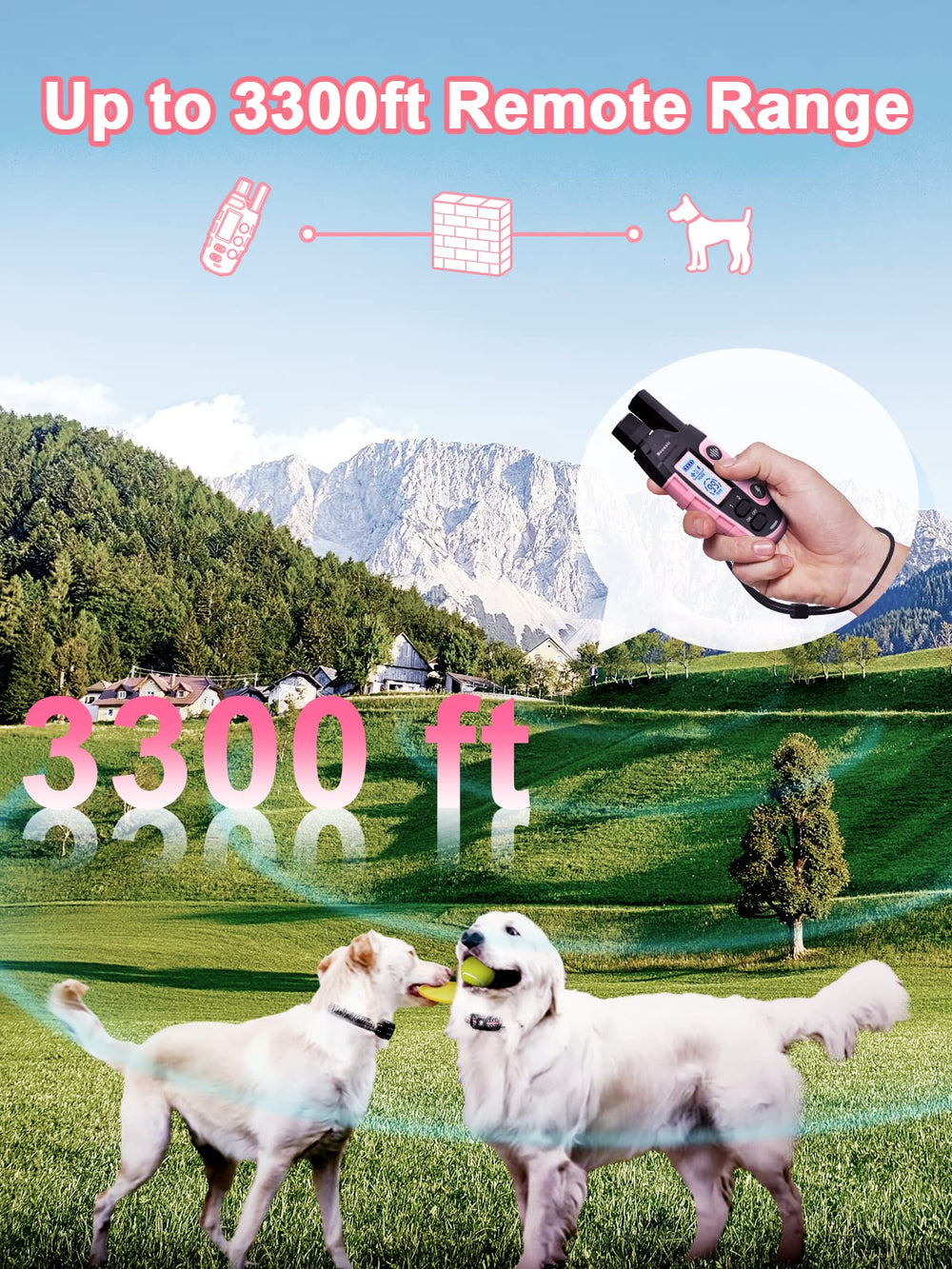 BOUSNIC remote control rechargeability enables long training sessions without frequent battery changes.