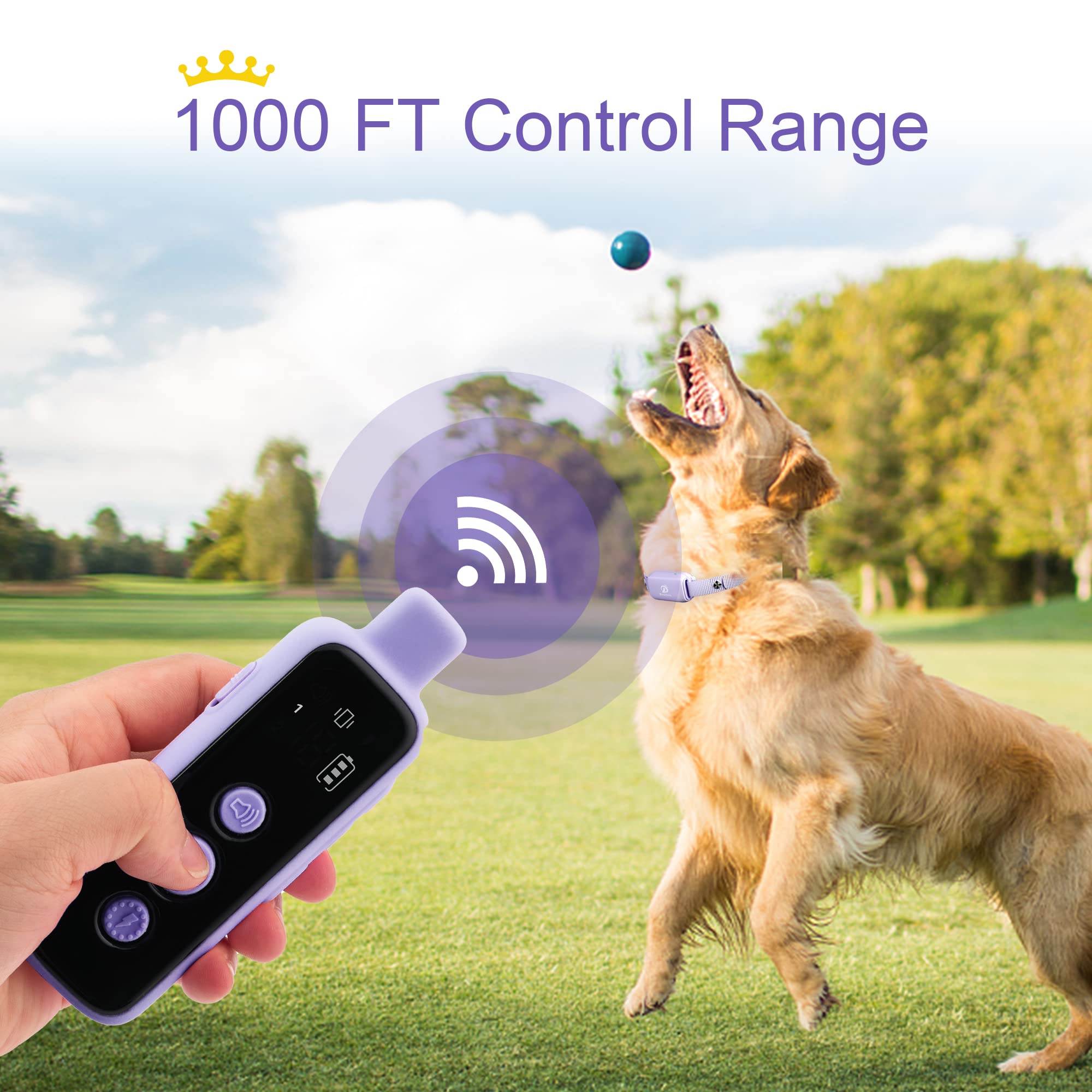 Bousnic ergonomic remote with silicone cover for easy training control