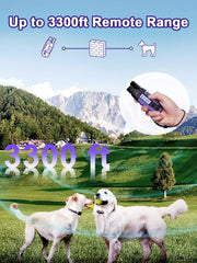 Bousnic remote transmitter with dual-channel for two-dog training setup