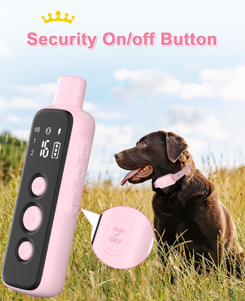 BOUSNIC shock collar long battery life image highlights extended use between charges.